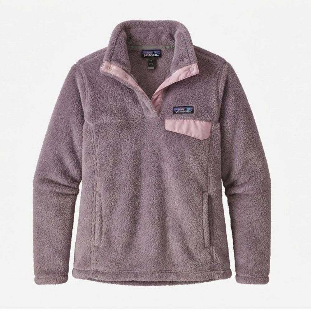 Patagonia Los Gatos 1/4 Zip Fleece Pullover Purple Pink Fuzzy Sherpa Jacket S